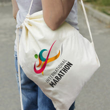 Load image into Gallery viewer, Custom Printed Cotton Drawstrings Backpacks with Logo