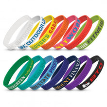 Load image into Gallery viewer, Custom Printed Silicone Wrist Band - Debossed with Logo
