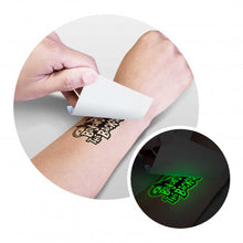 Load image into Gallery viewer, Custom Printed Temporary Tattoo Glow in the Dark - 51mm x 76mm with Logo