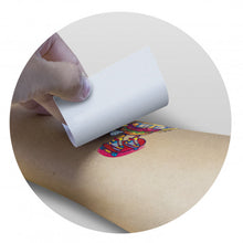 Load image into Gallery viewer, Custom Printed Temporary Tattoo Foil - 51mm x 51mm with Logo