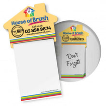 Load image into Gallery viewer, Custom Printed Magnetic House Memo Pad A7 - Full Colour with Logo