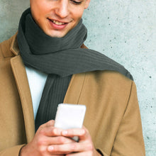 Load image into Gallery viewer, Custom Printed Nebraska Cable Knit Scarf with Logo