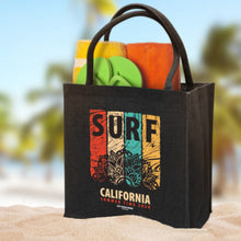 Load image into Gallery viewer, Custom Printed Monza Jute Tote Bags Colour with Logo
