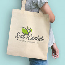 Load image into Gallery viewer, Custom Printed Viva Natural Look Tote Bags with Logo