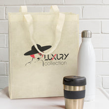 Load image into Gallery viewer, Custom Printed Kira A4 Natural Look Tote Bags with Logo