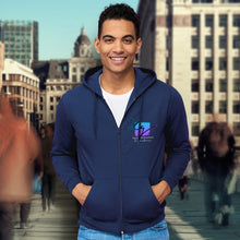 Load image into Gallery viewer, Custom Printed SOLS Stone Unisex Hooded Sweatshirt with Logo