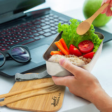 Load image into Gallery viewer, Custom Printed Stainless Steel Lunch Box with Cutlery with Logo