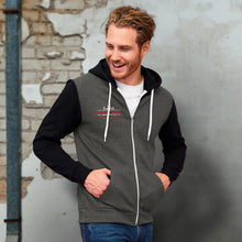 Load image into Gallery viewer, Custom Printed SOLS Silver Unisex Zipped Sweatshirt with Logo