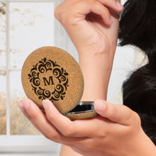Load image into Gallery viewer, Custom Printed Cork Compact Mirror with Logo