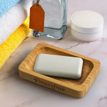 Load image into Gallery viewer, Custom Printed Bamboo Soap Holder with Logo