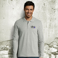 Load image into Gallery viewer, Custom Printed SOLS Perfect Mens Long Sleeve Polo with Logo