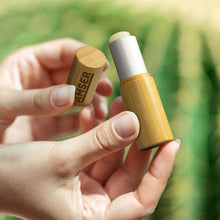Load image into Gallery viewer, Custom Printed Bamboo Lip Balm with Logo