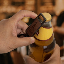 Load image into Gallery viewer, Custom Printed Santo Bottle Opener Key Ring with Logo