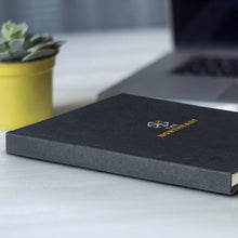 Load image into Gallery viewer, Custom Printed Re-Cotton Hard Cover Notebook with Logo