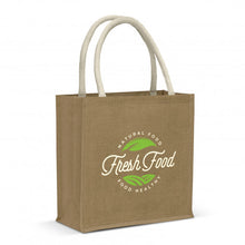 Load image into Gallery viewer, Monza Starch Jute Tote Bag
