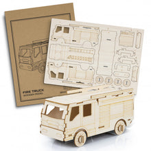 Load image into Gallery viewer, Custom Printed BRANDCRAFT Fire Truck Wooden Model with Logo