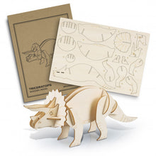 Load image into Gallery viewer, Custom Printed BRANDCRAFT Triceratops Wooden Model with Logo