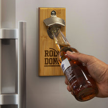 Load image into Gallery viewer, Custom Printed NATURA Bamboo Fridge Bottle Opener with Logo