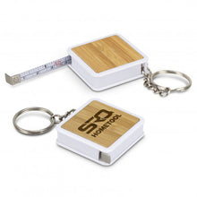 Load image into Gallery viewer, Bamboo Tape Measure Key Ring