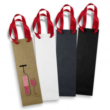 Load image into Gallery viewer, Wine Ribbon Handle Paper Bag