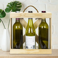 Load image into Gallery viewer, Custom Printed Catalonia Wine Crate - Triple with Logo