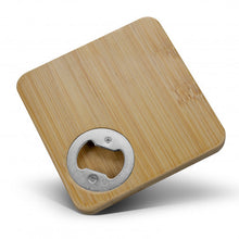 Load image into Gallery viewer, Bamboo Bottle Opener Coaster - Square