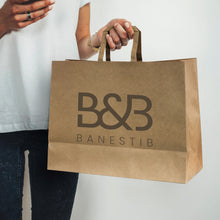 Load image into Gallery viewer, Custom Printed Extra Large Flat Handle Paper Bag Landscape with Logo