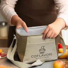 Load image into Gallery viewer, Custom Printed Jute Cooler Bag with Logo