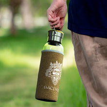 Load image into Gallery viewer, Custom Printed Nomad Glass Bottle - Cork Sleeve with Logo