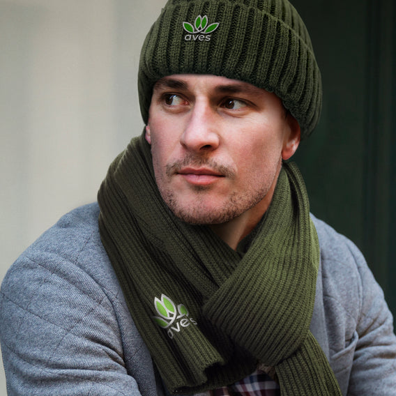 Custom printed Denali Scarf and Beanie Set with Your Logo