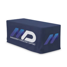Load image into Gallery viewer, Custom printed promotional 4 Foot Table Cover Fitted