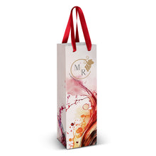 Load image into Gallery viewer, Custom printed Wine Ribbon Handle Paper Bag - Full Colour with logo