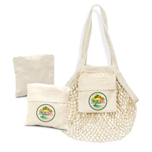 Load image into Gallery viewer, Cotton Mesh Foldaway Tote Bag - Small