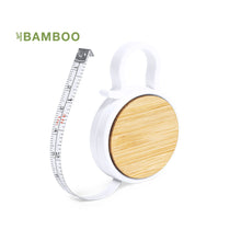 Load image into Gallery viewer, Custom Printed TAPE MEASURE WITH BAMBOO INSERT 1 METRE LUSIM with Logo