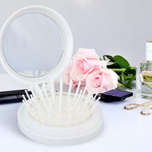 Load image into Gallery viewer, Custom Printed Compact Brush with Mirror with Logo