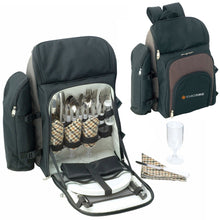 Load image into Gallery viewer, Custom Printed Kimberley 4 Setting Picnic Backpack with Logo