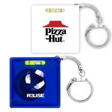Load image into Gallery viewer, Custom Printed Tape Measure with Level Key Chain with Logo