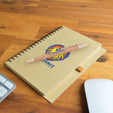 Load image into Gallery viewer, Custom Printed Savannah Notebook / Eco Matador Pen with Logo