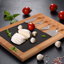 Load image into Gallery viewer, Custom Printed Mosaic Bamboo Slate Cheese Board with Logo