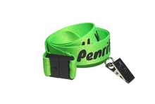 Load image into Gallery viewer, Custom Printed Budget Lanyard 15mm Screen Printed Carabiner Clip & Breakaway with Logo