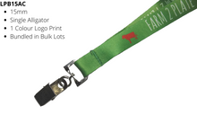 Load image into Gallery viewer, Lanyard 15mm Budget Full Colour Alligator Clip