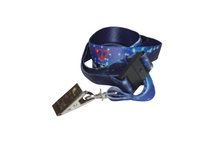 Load image into Gallery viewer, Custom Printed Lanyard 15mm Budget Full Colour Alligator Clip & Breakaway with Logo