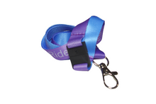 Load image into Gallery viewer, Custom Printed Lanyard 15mm Budget Full Colour Carabiner Clip & Breakaway with Logo