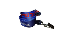 Load image into Gallery viewer, Custom Printed Lanyard 20mm Budget Full Colour Alligator Clip with Logo