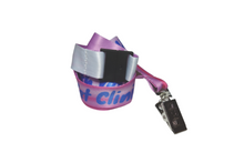 Load image into Gallery viewer, Custom Printed Lanyard 20mm Budget Full Colour Alligator Clip & Breakaway with Logo
