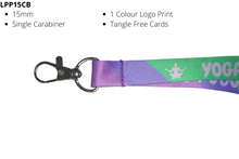 Load image into Gallery viewer, Lanyard 15mm Premium Full Colour Carabiner Clip