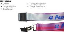 Load image into Gallery viewer, Lanyard 20mm Premium Full Colour Alligator Clip & Breakaway