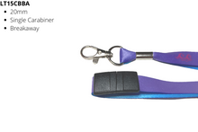 Load image into Gallery viewer, Local Taurus Lanyard 15mm Full Colour Carabiner Clip & Breakaway