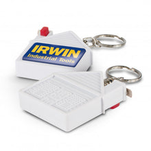 Load image into Gallery viewer, Custom Printed House Tape Measure Key Rings with Logo
