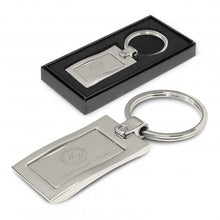 Load image into Gallery viewer, Custom Printed Wave Metal Key Rings with Logo